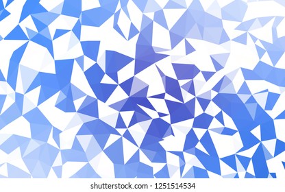 Light BLUE vector triangle mosaic cover. Polygonal abstract illustration with gradient. Brand new style for your business design.