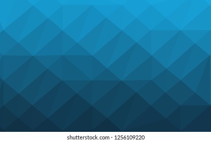 Light BLUE vector triangle mosaic template. Colorful illustration in Origami style with gradient.  Brand new style for your business design.