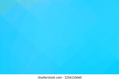 Light BLUE vector triangle mosaic cover. Glitter abstract illustration with an elegant design. New texture for your design.