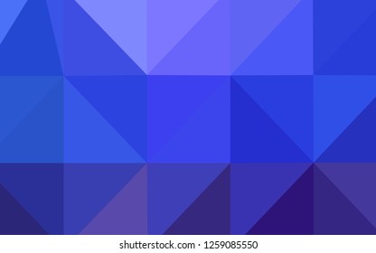 Light BLUE vector triangle mosaic cover. Elegant bright polygonal illustration with gradient. The best triangular design for your business.