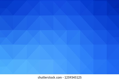 Light BLUE vector triangle mosaic template. Shining colorful illustration with triangles. Textured pattern can be used as a background.