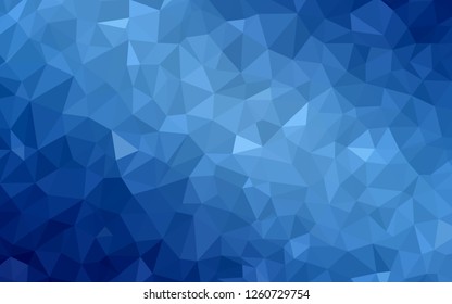 Light BLUE vector triangle mosaic cover. Shining polygonal illustration, which consist of triangles. Textured pattern for your backgrounds.