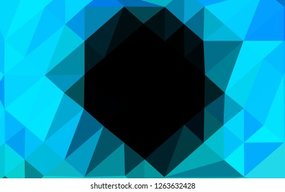 Light BLUE vector triangle mosaic texture. Colorful illustration in abstract style with gradient. Brand new style for your business design.