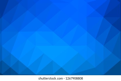 Light BLUE vector triangle mosaic texture. Colorful abstract illustration with gradient. Textured pattern for background.