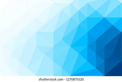 Light BLUE vector triangle mosaic cover. Glitter abstract illustration with an elegant design. Triangular pattern for your business design.