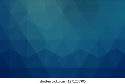 Light BLUE vector triangle mosaic template. Colorful illustration in abstract style with triangles. New template for your brand book.
