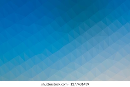 Light BLUE vector triangle mosaic texture. A sample with polygonal shapes. Completely new design for your business.