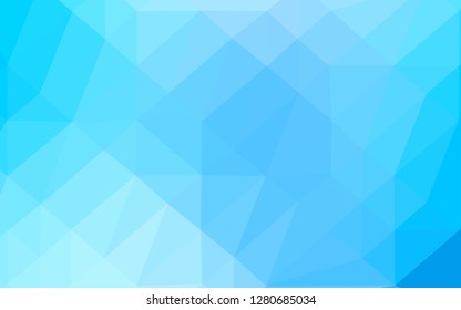 Light BLUE vector triangle mosaic template. Brand new colorful illustration in with gradient. Completely new template for your business design.