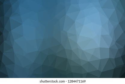 Light BLUE vector triangle mosaic texture. A sample with polygonal shapes. Template for a cell phone background.