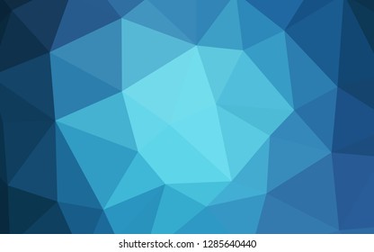Light BLUE vector triangle mosaic template. Shining polygonal illustration, which consist of triangles. Brand new design for your business.