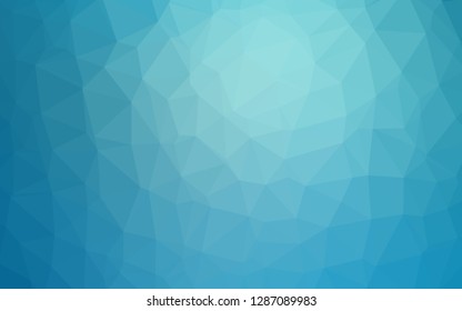 Light BLUE vector triangle mosaic template. Colorful abstract illustration with gradient. Polygonal design for your web site.