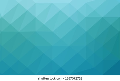 Light BLUE vector triangle mosaic cover. Glitter abstract illustration with an elegant design. Completely new template for your business design.