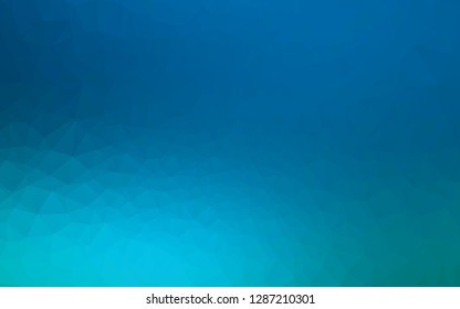 Light BLUE vector triangle mosaic cover. Shining illustration, which consist of triangles. Brand new style for your business design.