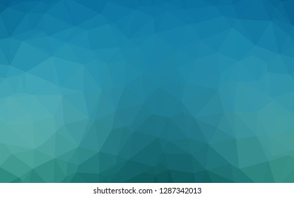 Light BLUE vector triangle mosaic template. Modern geometrical abstract illustration with gradient. Completely new template for your business design.