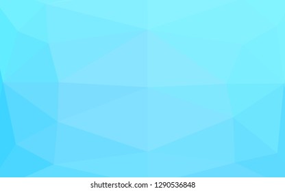 Light BLUE vector triangle mosaic texture. Colorful abstract illustration with gradient. Brand new style for your business design.