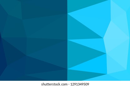 Light BLUE vector triangle mosaic template. Shining illustration, which consist of triangles. Template for your brand book.