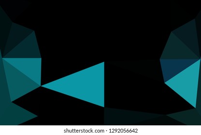 Light BLUE vector triangle mosaic template. Modern geometrical abstract illustration with gradient. Polygonal design for your web site.