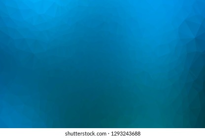 Light BLUE vector triangle mosaic cover. Geometric illustration in Origami style with gradient. Template for a cell phone background.