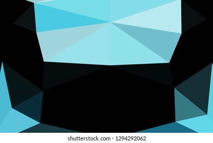 Light BLUE vector triangle mosaic texture. A sample with polygonal shapes. Elegant pattern for a brand book.