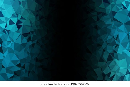 Light BLUE vector triangle mosaic cover. Colorful illustration in abstract style with gradient. Textured pattern for background.