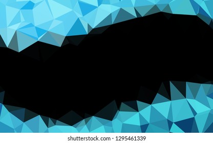 Light BLUE vector triangle mosaic cover. An elegant bright illustration with gradient. Brand new design for your business.