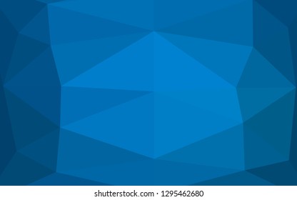 Light BLUE vector triangle mosaic template. Geometric illustration in Origami style with gradient. Brand new design for your business.