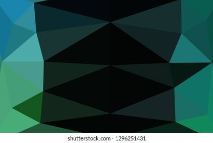 Light BLUE vector triangle mosaic cover. Shining colored illustration in a Brand new style. Template for a cell phone background.