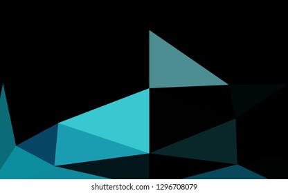 Light BLUE vector triangle mosaic cover. Creative illustration in halftone style with gradient. Completely new template for your business design.