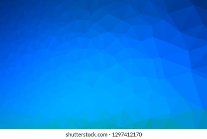 Light BLUE vector triangle mosaic texture. Brand new colorful illustration in with gradient. Template for a cell phone background.