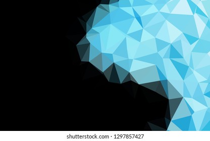 Light BLUE vector triangle mosaic texture. Shining illustration, which consist of triangles. Template for your brand book.