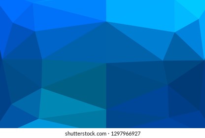 Light BLUE vector triangle mosaic cover. An elegant bright illustration with gradient. Triangular pattern for your business design.