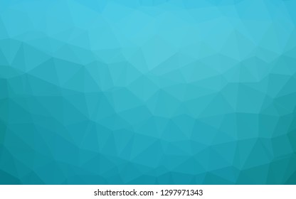Light BLUE vector triangle mosaic template. A vague abstract illustration with gradient. Textured pattern for background.