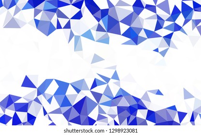 Light BLUE vector triangle mosaic template. Triangular geometric sample with gradient.  Textured pattern for your backgrounds.
