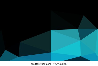 Light BLUE vector triangle mosaic cover. An elegant bright illustration with gradient. Triangular pattern for your business design.