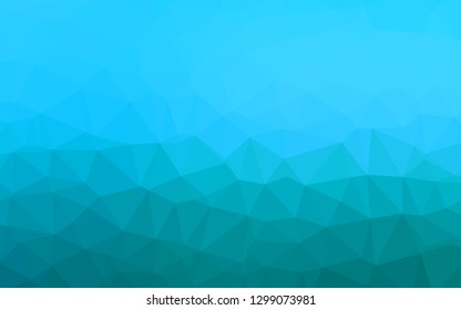 Light BLUE vector triangle mosaic template. A vague abstract illustration with gradient. Polygonal design for your web site.