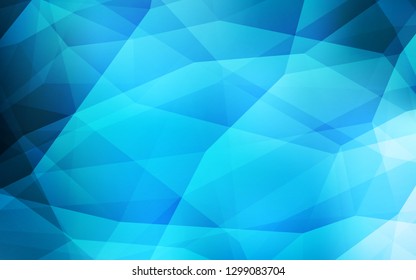 Light BLUE vector triangle mosaic texture. A completely new color illustration in a polygonal style. Textured pattern for your backgrounds.