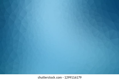 Light BLUE vector triangle mosaic texture. Modern geometrical abstract illustration with gradient. Completely new template for your business design.