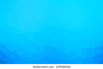 Light BLUE vector triangle mosaic cover. Creative illustration in halftone style with gradient. New texture for your design.
