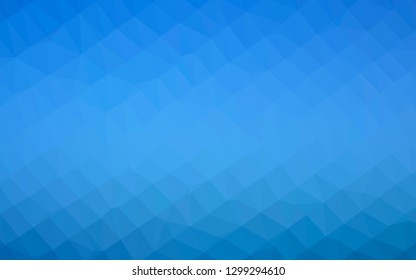 Light BLUE vector triangle mosaic texture. Modern geometrical abstract illustration with gradient. Elegant pattern for a brand book.