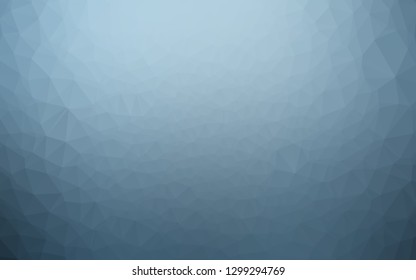 Light BLUE vector triangle mosaic template. Colorful illustration in Origami style with gradient.  Template for a cell phone background.