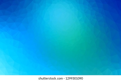 Light BLUE vector triangle mosaic texture. Colorful abstract illustration with gradient. Template for a cell phone background.