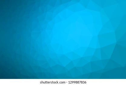 Light BLUE vector triangle mosaic cover. A completely new color illustration in a vague style. New texture for your design.