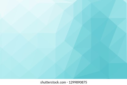 Light BLUE vector triangle mosaic cover. Glitter abstract illustration with an elegant design. The best triangular design for your business.