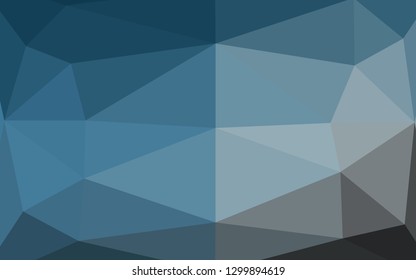 Light BLUE vector triangle mosaic cover. Creative illustration in halftone style with gradient. Template for a cell phone background.