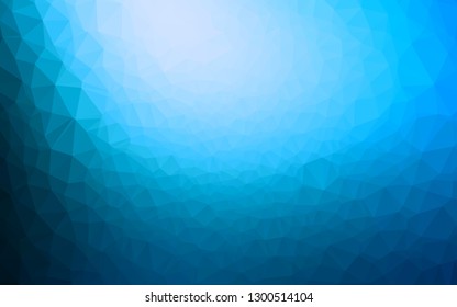 Light BLUE vector triangle mosaic template. Colorful abstract illustration with gradient. Brand new style for your business design.