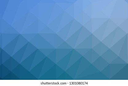 Light BLUE vector triangle mosaic cover. Colorful illustration in abstract style with gradient. Brand new style for your business design.