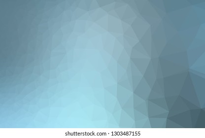 Light BLUE vector triangle mosaic cover. Modern geometrical abstract illustration with gradient. Template for a cell phone background.