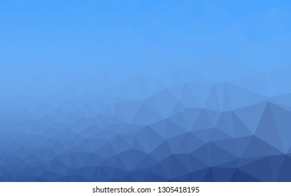 Light BLUE vector triangle mosaic cover. Geometric illustration in Origami style with gradient. The best triangular design for your business.