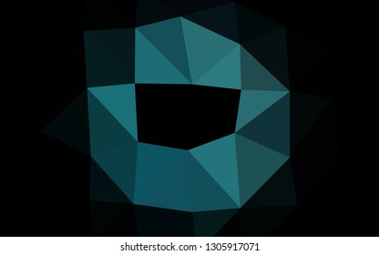 Light BLUE vector triangle mosaic template. Colorful illustration in Origami style with gradient.  Elegant pattern for a brand book.