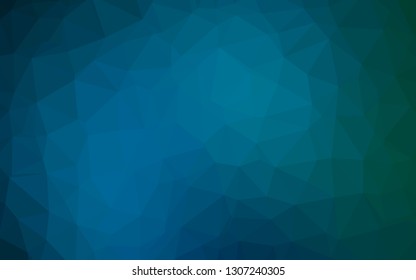 Light BLUE vector triangle mosaic template. A vague abstract illustration with gradient. The best triangular design for your business.